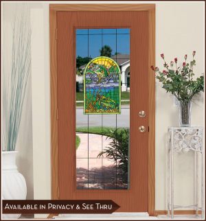 Big Fish Creek Stained Glass panel in See-Through